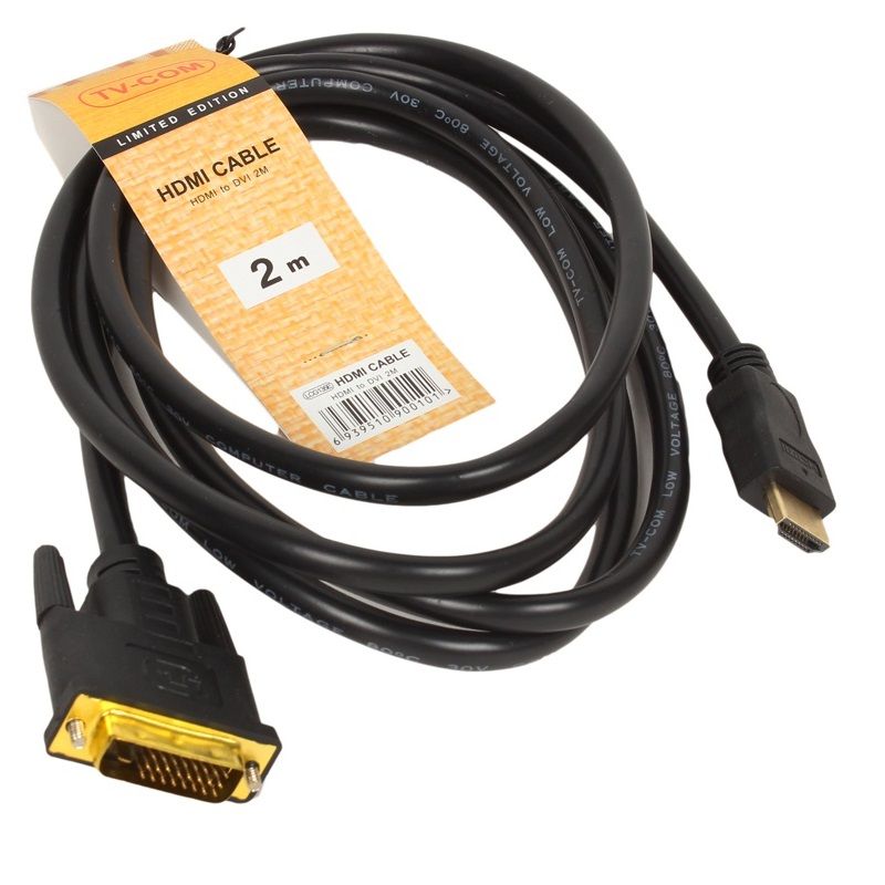 V-COM Кабель (L)CG135E-2M HDMI to DVI-D Dual Link (19M -25M) 2м