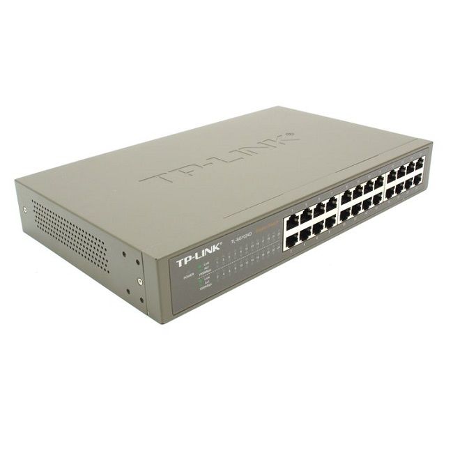 Коммутатор TP-LINK 24-port Gigabit Desktop/Rachmount Switch, 24 10/100/1000M RJ45 ports, 13-inch steel case TL-SG1024D