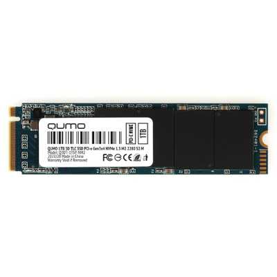 SSD жесткий диск 1TB PCIe Gen3x4 NVMe 1.3 M2 2280 QUMO Novation TLC 3D R/W 2100/1700 MB/s SM2263
