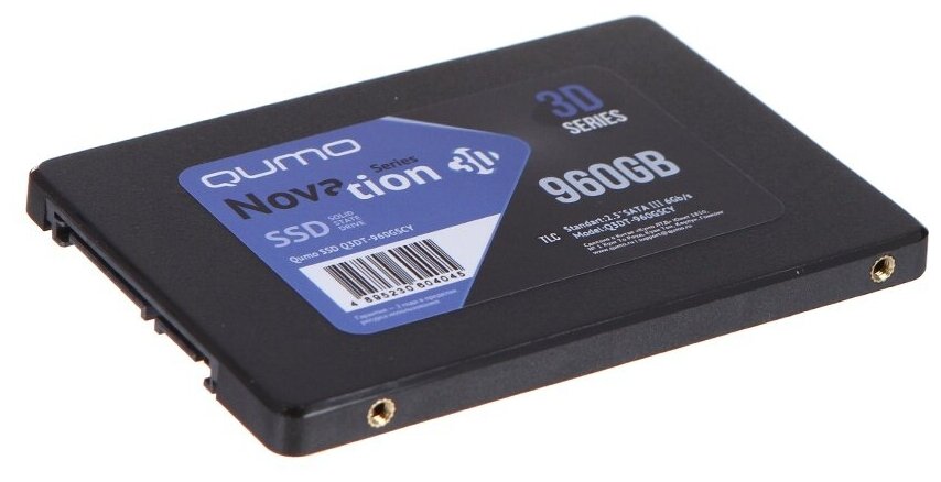 Твердотельный накопитель SSD 960GB QUMO Novation TLC 3D 2.5" 550/500 MB/s, SM2258XTMicron TLC 3D