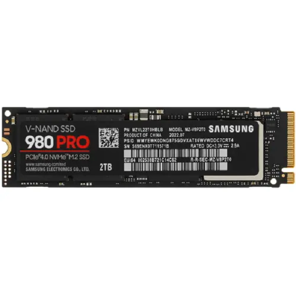 SSD накопитель Samsung 990 Pro MZ-V9P2T0BW 2ТБ, M.2 2280, PCI-E 4.0 x4, NVMe, PCIe