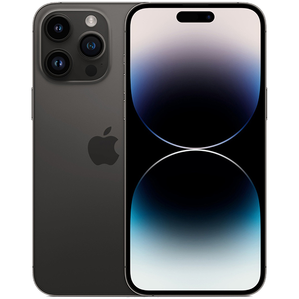 Смартфон Apple A2892 iPhone 14 Pro 128Gb 6Gb черный космос моноблок 3G 4G 2Sim 6.1" 1179x2556 iOS 16 48Mpix 802.11 a/b/g/n/ac/ax NFC GPS GSM900/1800 GSM1900 TouchSc Protect