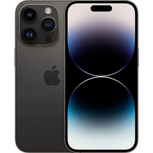 Смартфон Apple A2892 iPhone 14 Pro 128Gb 6Gb черный космос моноблок 3G 4G 2Sim 6.1" 1179x2556 iOS 16 48Mpix 802.11 a/b/g/n/ac/ax NFC GPS GSM900/1800 GSM1900 TouchSc Protect