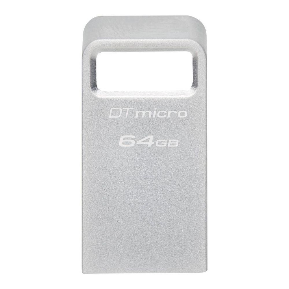 Флеш Диск Kingston 64Gb DataTraveler Micro DTMC3G2/64GB USB3.0 серебристый