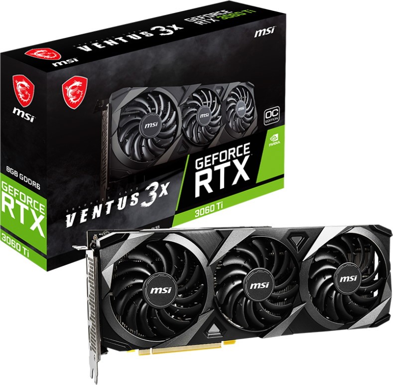 Видеокарта/ GeForce RTX 3060 Ti VENTUS 3X 8G OC LHR