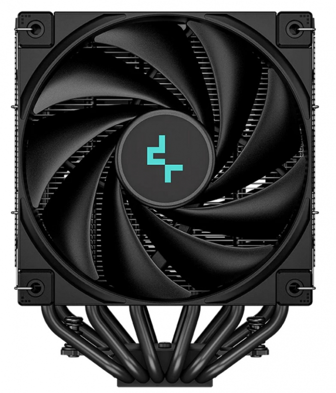 Кулер DEEPCOOL AK620 ZERO DARK LGA20XX/1700/1200/115X/AM5/AM4 (8шт/кор, TDP 260W, PWM, DUAL Fan 120mm, 6 тепл. трубок, черный) RET