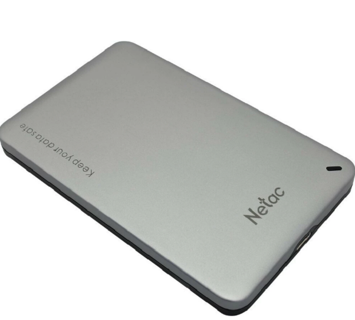 Внешний бокс 2.5 SATA Netac WH12 USB3.0  NT07WH12-30CC слайд алюминиевый корпус, черно- серебристый