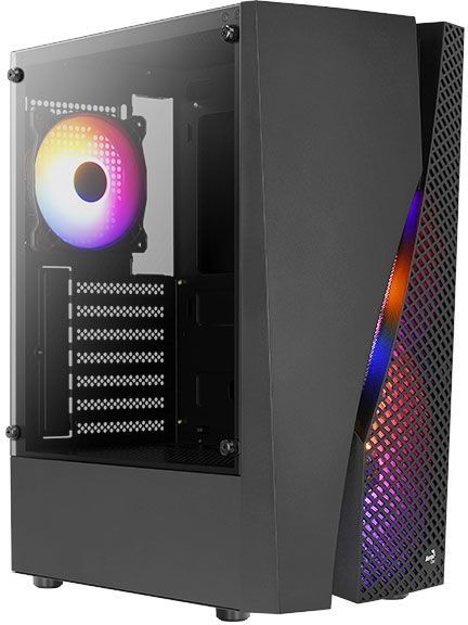 Корпус Mid-Tower Aerocool Wave-G-BK-v2 черный [закаленное стекло, 4 x 120 мм, 0.5 мм] [4711099470341]