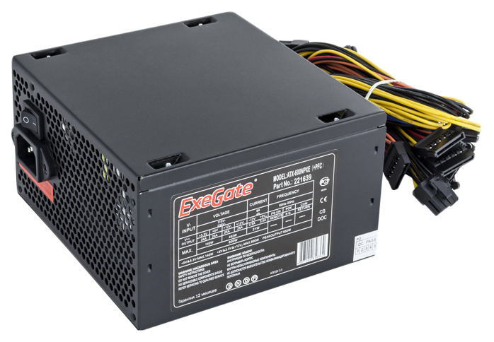 Блок питания 600W ExeGate 600NPXE (+PFC) (EX221639RUS-S)