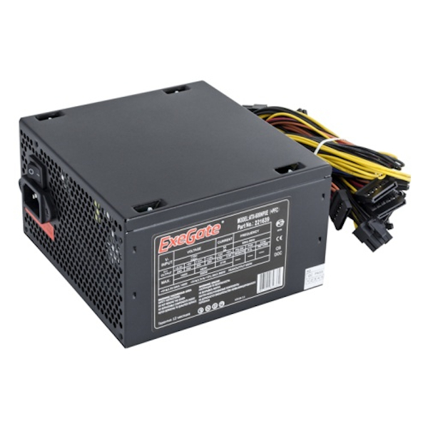Блок питания 600W ExeGate 600NPXE (+PFC) (EX221639RUS-S)