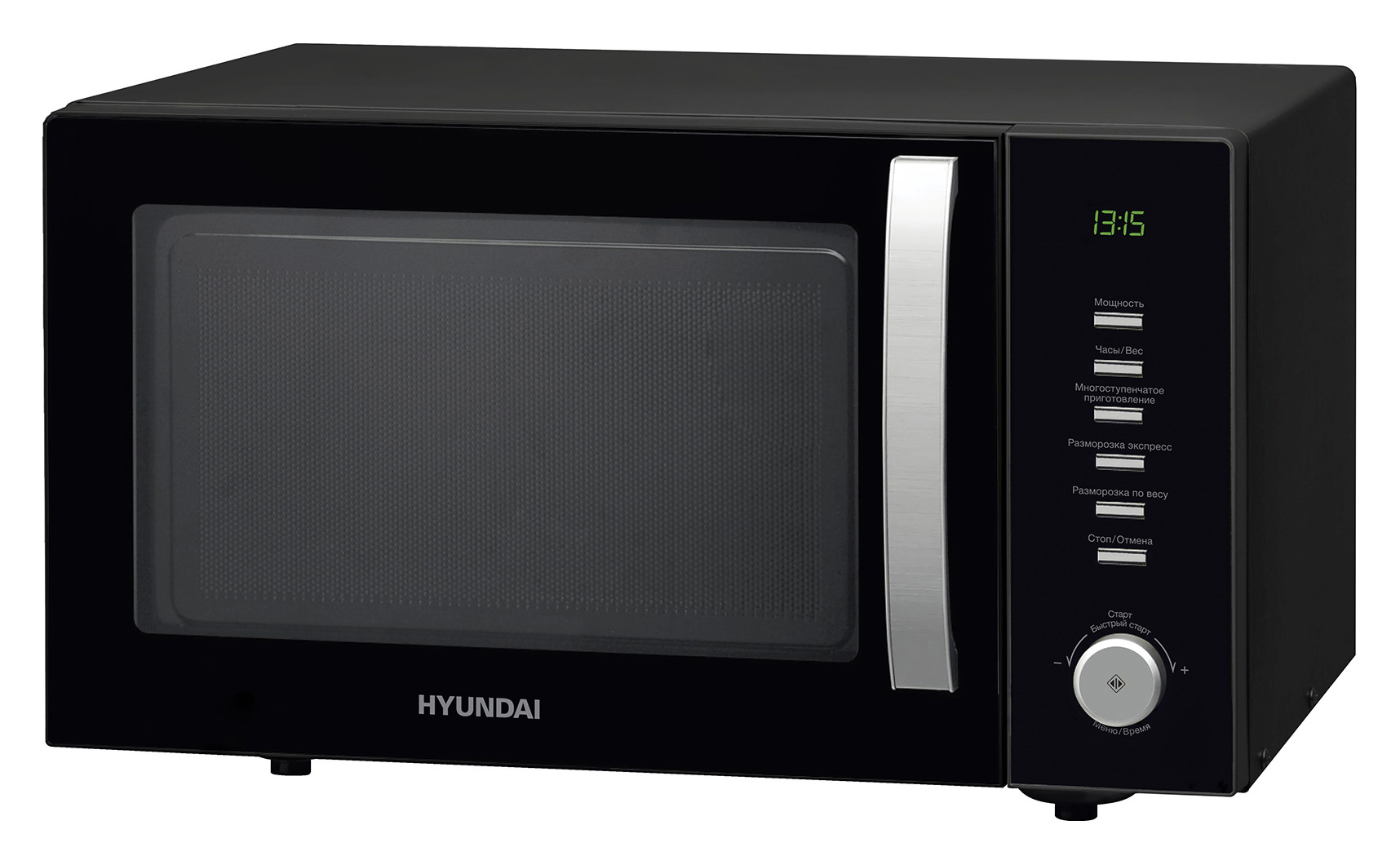 Микроволновая Печь Hyundai HYM-D3028 23л. 900Вт черный/серебристый