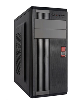 Корпус Miditower ExeGate UN-605B Black, ATX, <UN450, 120mm>, 2*USB, Audio, блокировка