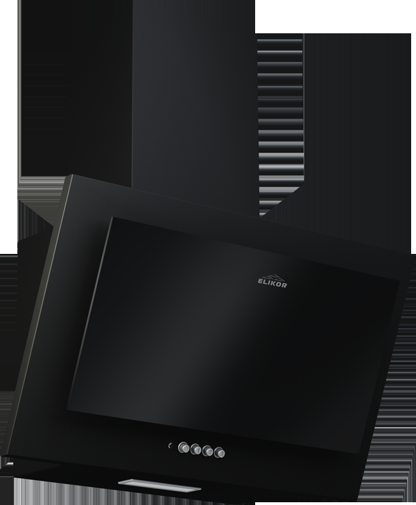 Вытяжка KORALL 60P-430-K3D BLACK/GLASS ELIKOR