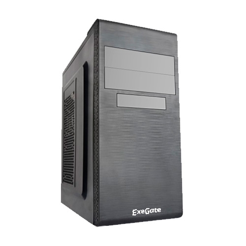 Корпус Miditower ExeGate UN-603 Black, ATX, <UN400, 120mm> 2*USB, Audio