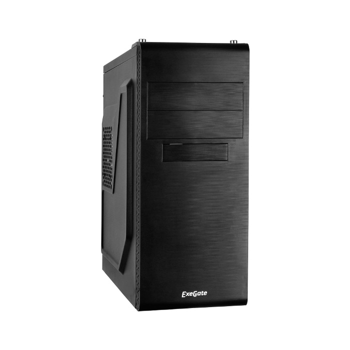 Корпус Miditower ExeGate UN-603 Black, ATX, <без БП> 2*USB, Audio