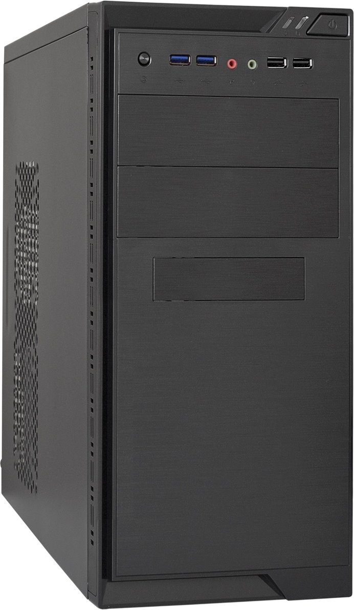 Корпус Minitower ExeGate MA-372UX Black, mATX <UN350, 120mm> 2*USB+2*USB3.0, Audio