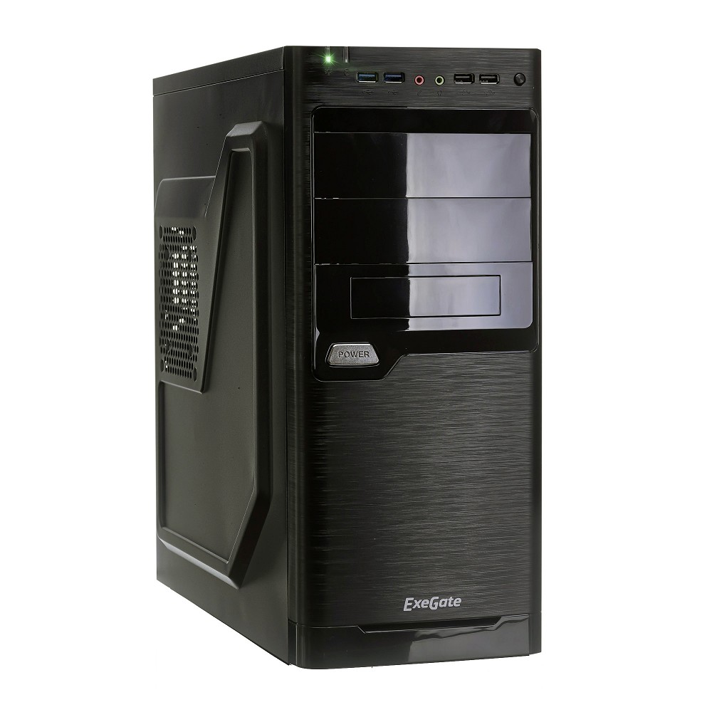 Корпус Mid-Tower ExeGate XP-330U-XP450 черный [0.5 мм, БП 450 Вт] [EX272728RUS]