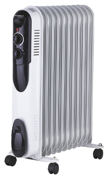 Масляный радиатор NeoClima NC-9309, белый/черный