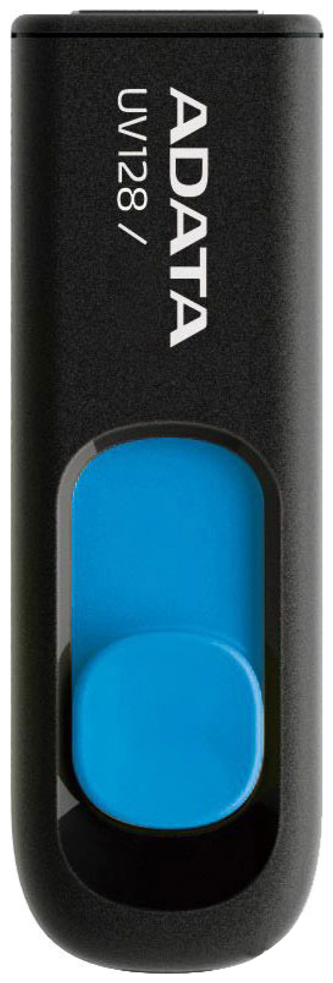 Флеш карта 128GB ADATA UV128, USB 3.0, черный/синий