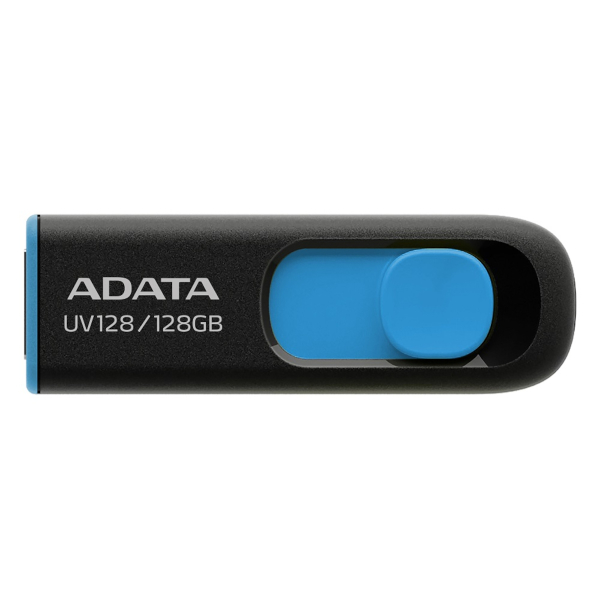 Флеш карта 128GB ADATA UV128, USB 3.0, черный/синий