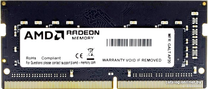 Оперативная память AMD Radeon R9 Gaming Series 8 ГБ DDR4 3200 МГц SODIMM CL22 R948G3206S2S-U