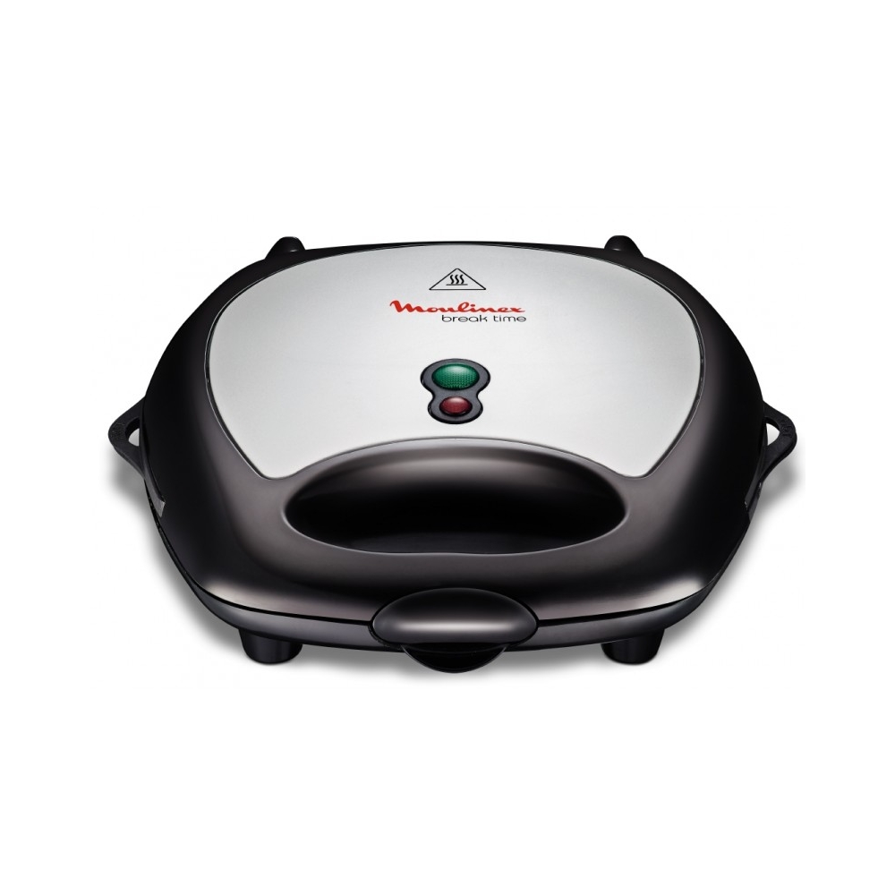 Вафельница Moulinex SW611812 черный [700 Вт, бельгийские вафли, сэндвичи, 2 шт, антипригарное покрытие, сменные панели, корпус - пластик, металл]