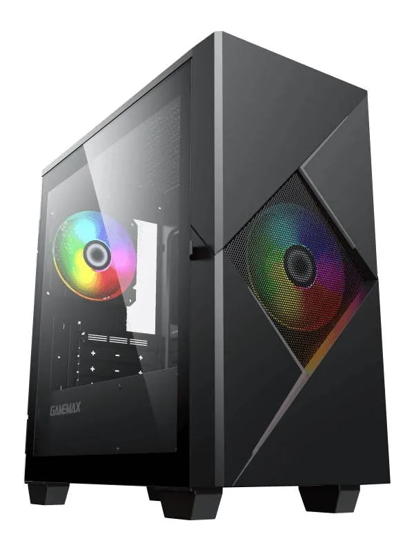 Корпус Mid-Tower GameMax Cyclops BG черный [закаленное стекло, 2 x 120 мм, 0.6 мм] [CyclopsBG]