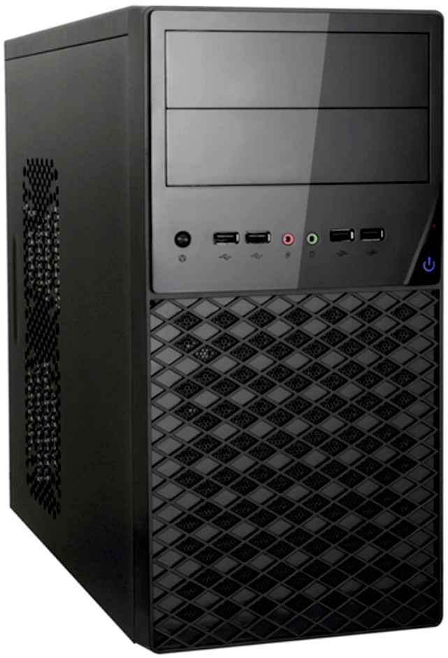 Корпус Minitower ExeGate BA-203U Black, mATX, <AA450, 80mm>, 2*USB+1*USB3.0, Audio