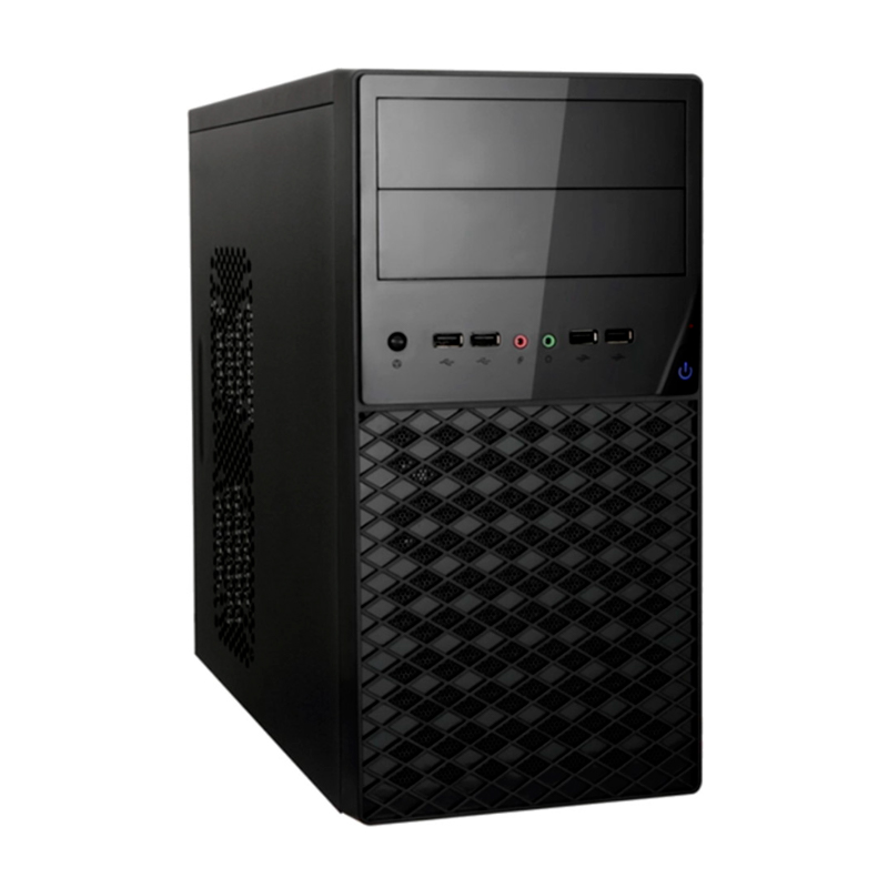 Корпус Minitower ExeGate BA-203U Black, mATX, <AA500, 80mm>, 2*USB+1*USB3.0, Audio