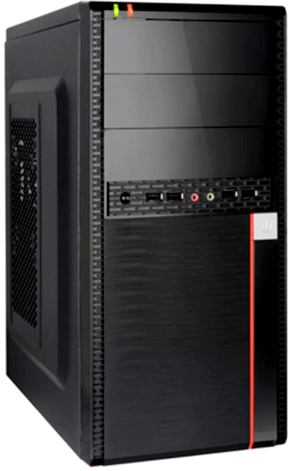 Корпус Minitower ExeGate BA-204U Black, mATX, <AA400, 80mm>, 2*USB+2*USB3.0, Audio