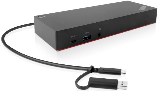 Док-станция Lenovo ThinkPad Hybrid Dock интерфейсы: HDMI x 2, USB 3.2 gen1 Type-C, USB 2.0 Type-A x 2, USB 3.2 gen1 Type-A x 3, Ethernet, микрофонный вход/выход на наушники Combo, Display Port x 2