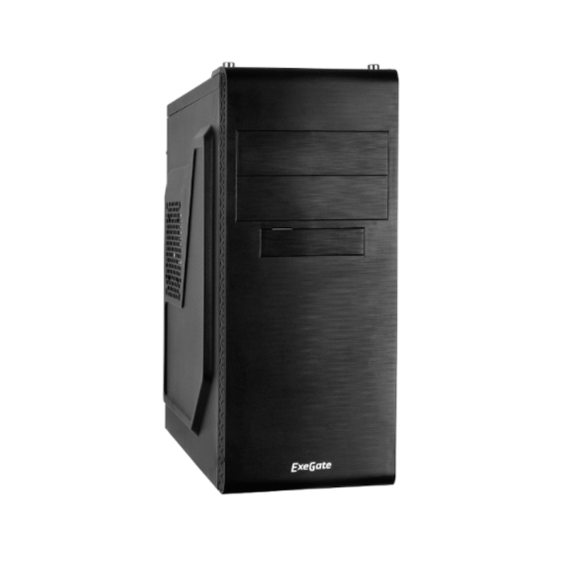 Корпус Miditower ExeGate UN-603 Black, ATX, <UN500, 120mm> 2*USB, Audio
