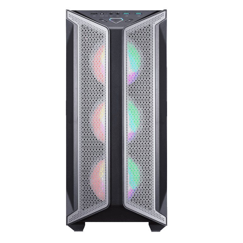Корпус Mid-Tower GameMax Brufen C1 черный [закаленное стекло, 1 x 140 мм, 4 x 120 мм, 0.5 мм] [BrufenC1]