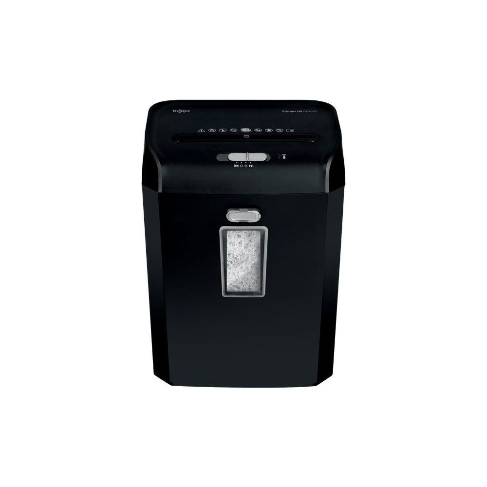 Шредер Rexel Promax QS 6/23 X EU черный (секр.P-4) фрагменты 6лист. 23лтр. скрепки скобы пл.карты