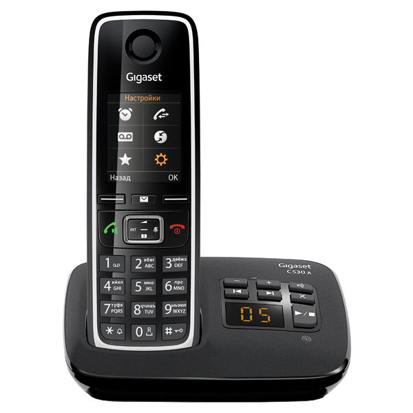 Р/Телефон Dect Gigaset C530A RUS черный автооветчик АОН