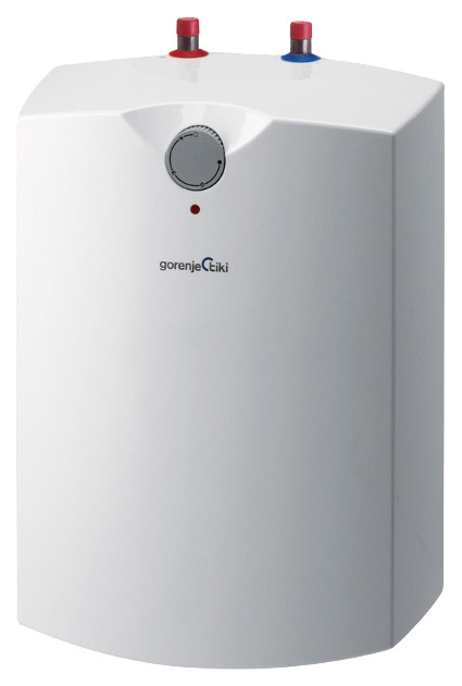 Водонагреватель Gorenje GT 10 U/V6 [накопительный, 9.8 л, эмалированная сталь, верхняя, прямоугольная, уст-ка: вертикальная, белый, серый]
