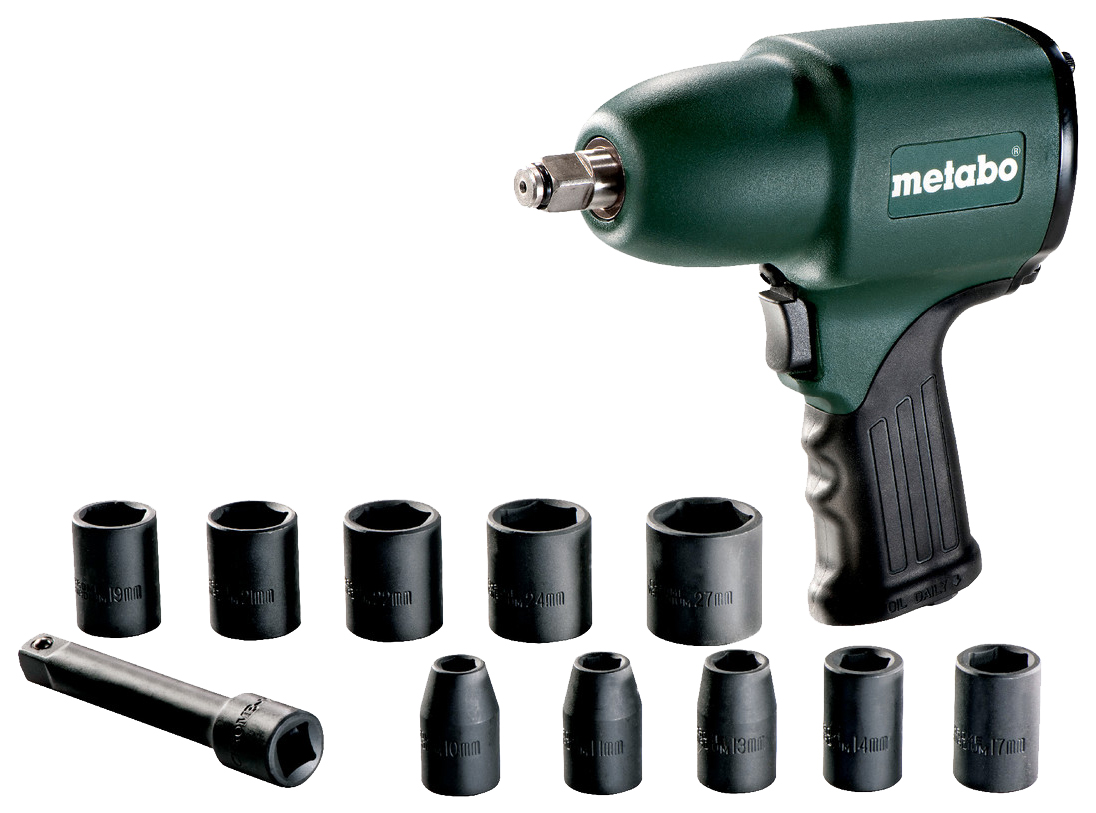 Metabo DSSW 360 Set 1/2" Пневмогайковерт+10 головок,кейс