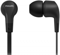 Гарнитура PHILIPS TAE1105BK/00, 3.5 мм, вкладыши, черный