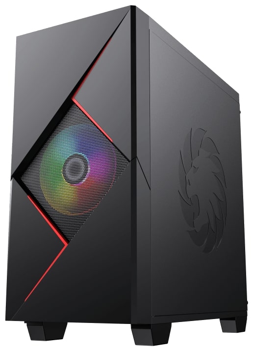 Корпус Mid-Tower GameMax Cyclops BR черный [закаленное стекло, 2 x 120 мм, 0.6 мм] [CyclopsBR]