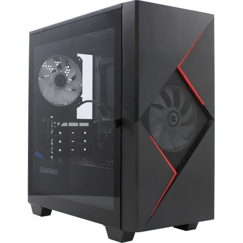 Корпус Mid-Tower GameMax Cyclops BR черный [закаленное стекло, 2 x 120 мм, 0.6 мм] [CyclopsBR]