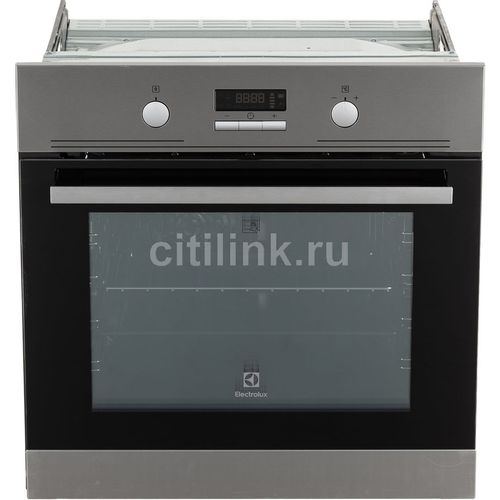 Электрический духовой шкаф Electrolux EZC52430AX [57 л, нержавеющая сталь, дисплей, пиролитическая, утапл., серебристый]