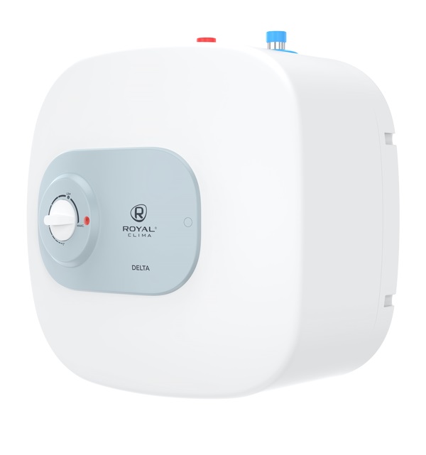 Водонагреватель ROYAL Clima RWH-D10-FEU [накопительный, 10 л, эмаль, верхняя, плоская, уст-ка: вертикальная, белый, серый]