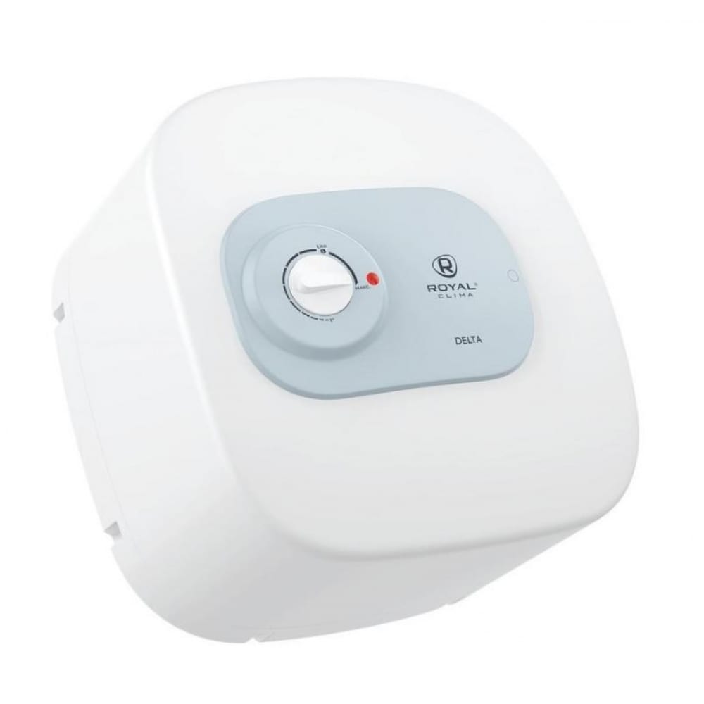 Водонагреватель ROYAL Clima RWH-D10-FEU [накопительный, 10 л, эмаль, верхняя, плоская, уст-ка: вертикальная, белый, серый]