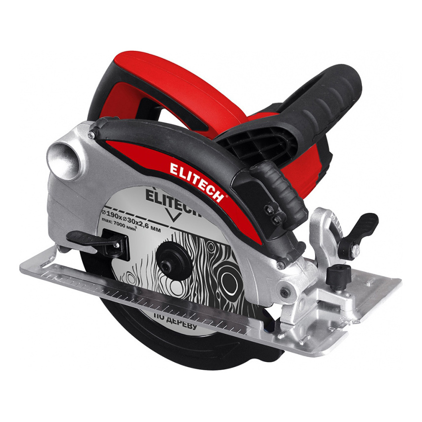 Дисковая пила ELITECH ПД 1600Л, 1600 Вт черный/красный