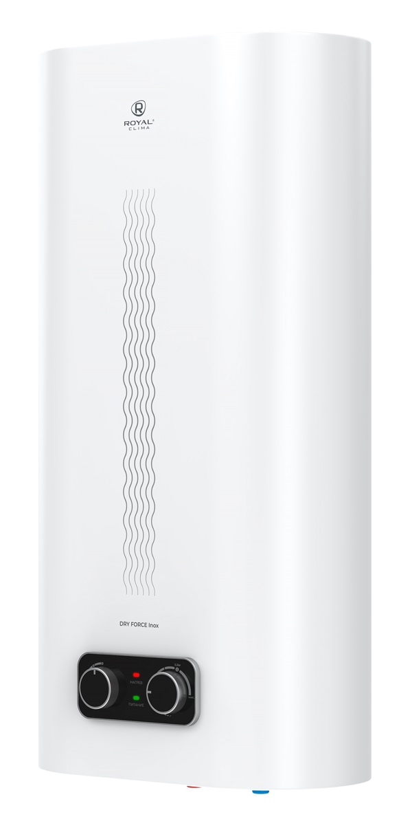 Водонагреватель ROYAL Clima RWH-DF30-FS [накопительный, 30 л, нержавеющая сталь, нижняя, плоская, уст-ка: вертикальная, белый, серый]
