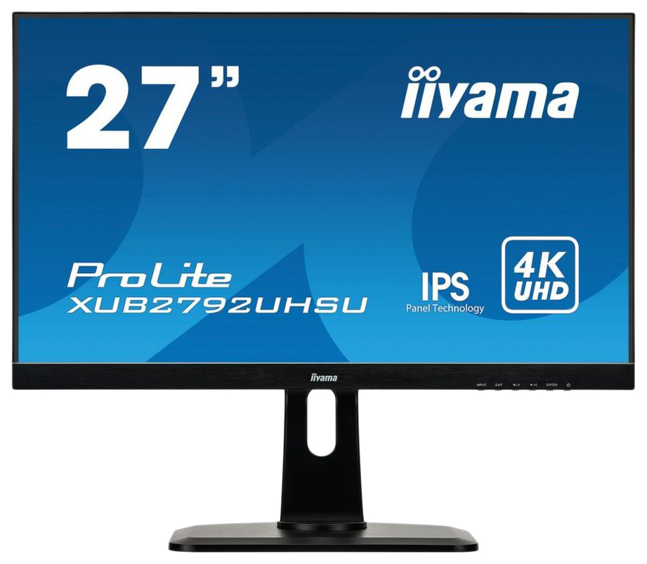 Монитор Iiyama 27" XUB2792UHSU-B1 черный IPS LED 4ms 16:9 DVI HDMI M/M матовая HAS Pivot 1000:1 300cd 178гр/178гр 3840x2160 DisplayPort Ultra HD USB 6.4кг