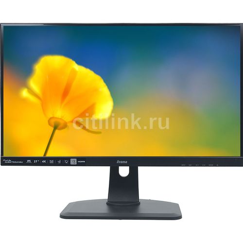 Монитор Iiyama 27" XUB2792UHSU-B1 черный IPS LED 4ms 16:9 DVI HDMI M/M матовая HAS Pivot 1000:1 300cd 178гр/178гр 3840x2160 DisplayPort Ultra HD USB 6.4кг