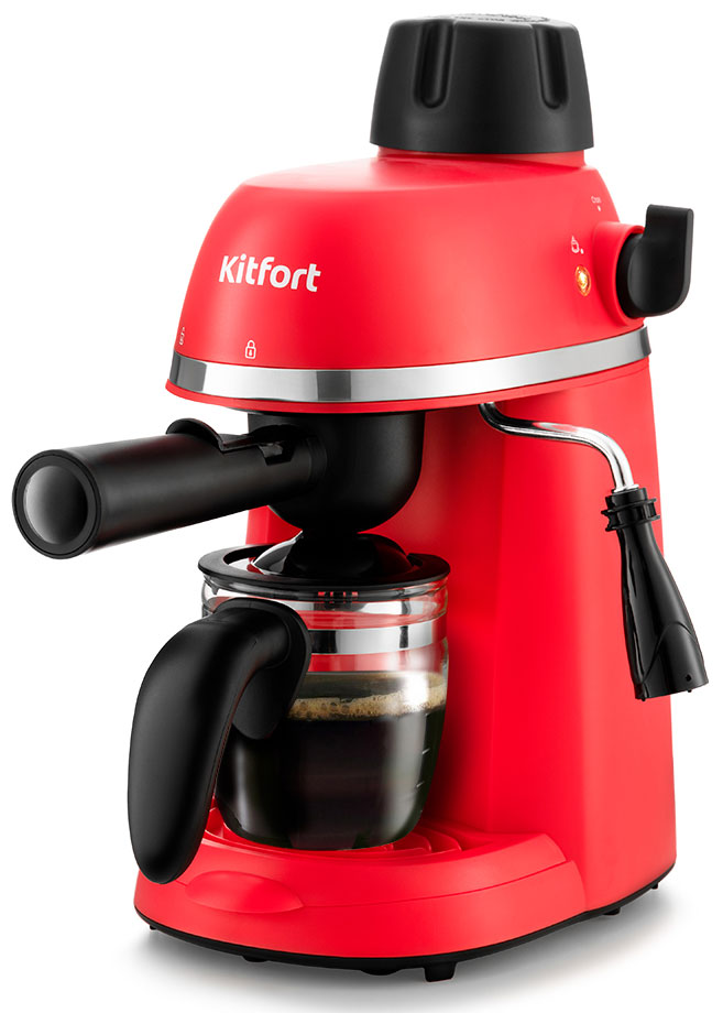 Кофеварка капельная Kitfort КТ-760-1 800Вт красный/черный