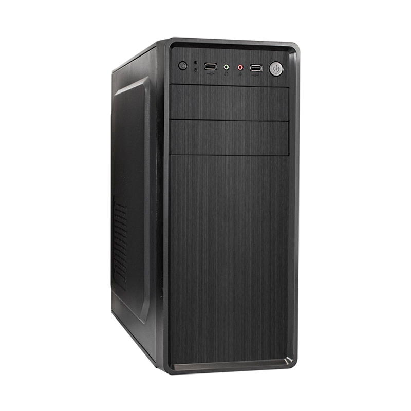 Корпус Miditower ExeGate XP-401 Black, ATX, <XP500, Black,120mm>, 2*USB, Audio