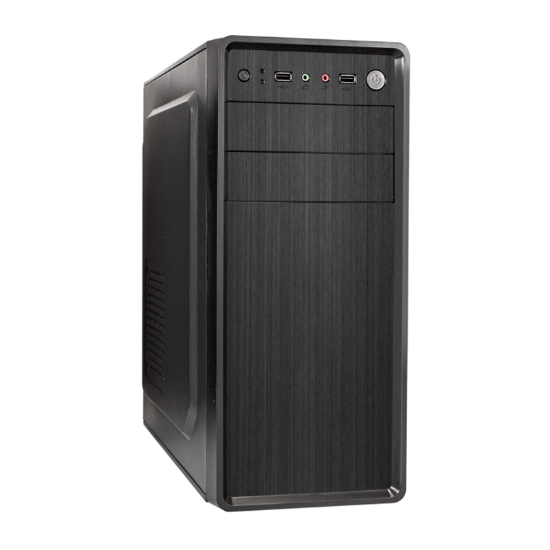Корпус Miditower ExeGate XP-401 Black, ATX, <XP450, Black,120mm>, 2*USB, Audio